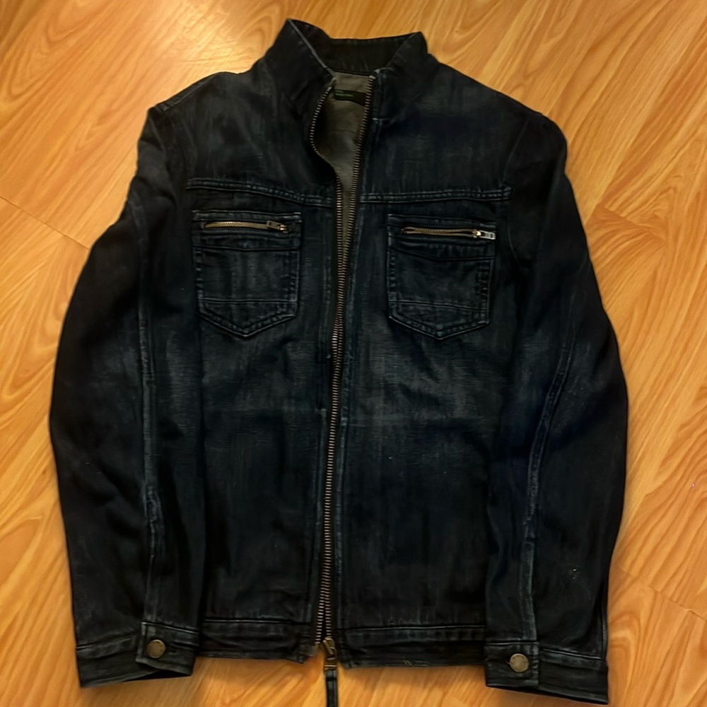 Benetton Jean Jacket Size 48 which is equivalent to L